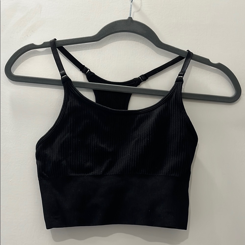 Balance Athletica Black Ribbed Sports Bra